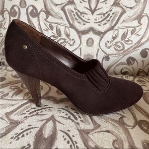 Coach Brown Suede Heels